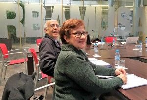 José Ignacio Gras y maite Espinosa, momentos antes de comenzar la reunión del Consejo de Administración de Urbamusa.